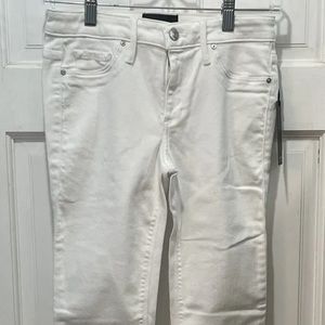 Black Orchid Los Angeles Jude Crop Liquify Distressed White Jeans Size 26 Womens